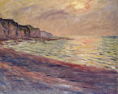 La Plage à Pourville, Coucher de soleil, 1882 - Claude Monet